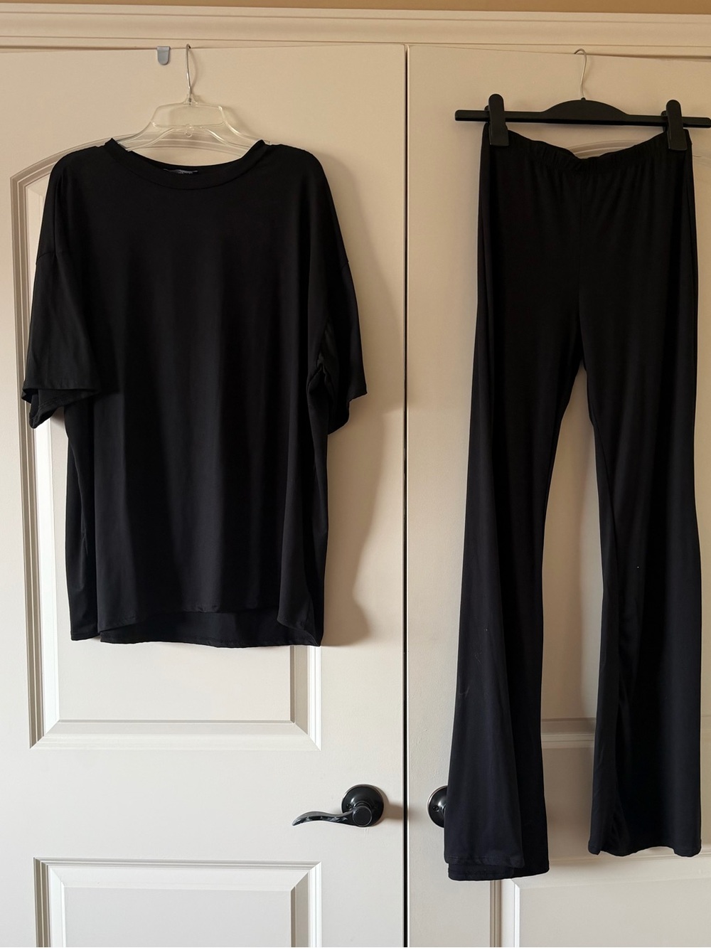 Fashion Nova Black Wide-Leg Lounge Pants